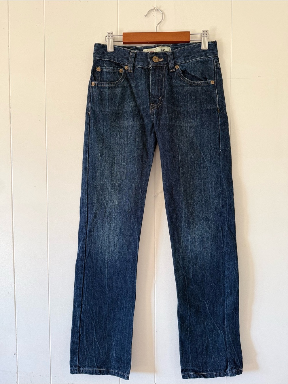 Levi's Men’s Dark Blue Straight Jeans